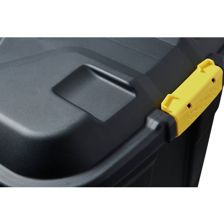 Strata 42L heavy duty plastic storage box black (British brand)