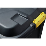 Strata 42L heavy duty plastic storage box black (British brand)