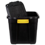 Strata 42L heavy duty plastic storage box black (British brand)