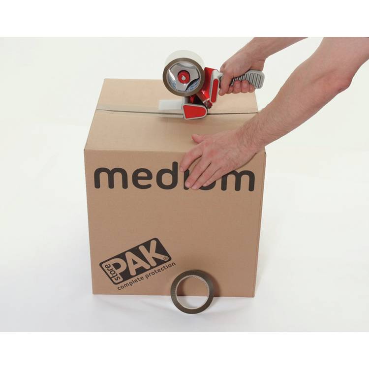 StorePAK tape gun with brown tape roll - British product