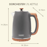 Haden Dorchester variable temperature kettle pebble grey imported from the UK