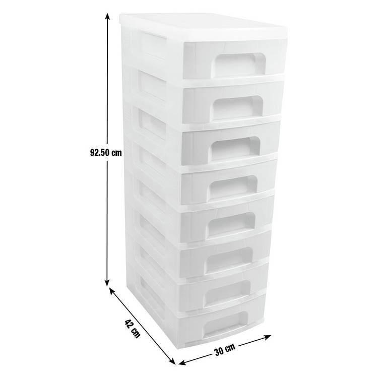 Really Useful pastel plastic 8 drawer storage unit (British brand)