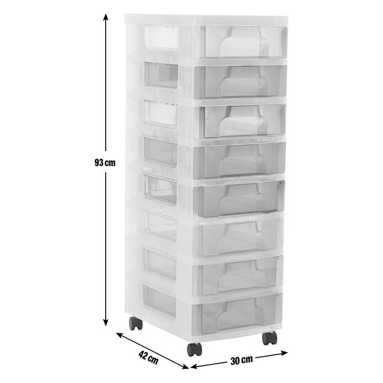 Really Useful 8 drawer wheeled storage unit multi - British product
