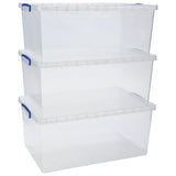 Really Useful clear plastic storage boxes 62L, UK version