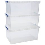 Argos Really Useful 3 x 62L Plastic Storage Boxes - Clear- Buy online at McGrocer