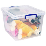 Really Useful 33.5L clear storage boxes pack of 3 - British product