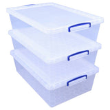 Argos Really Useful 3 x 43L Clear Storage Boxes- Buy online at McGrocer