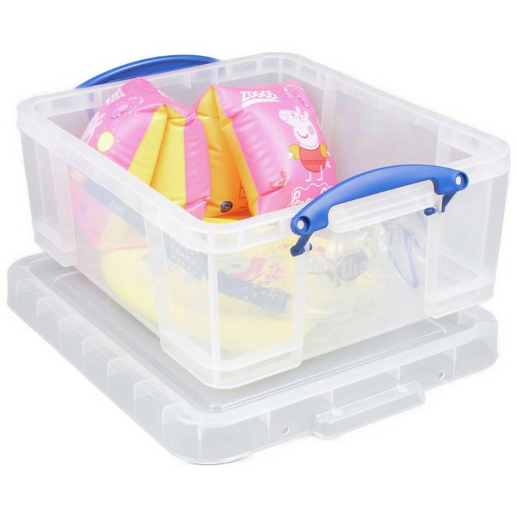 Really Useful clear storage box 18L - British product
