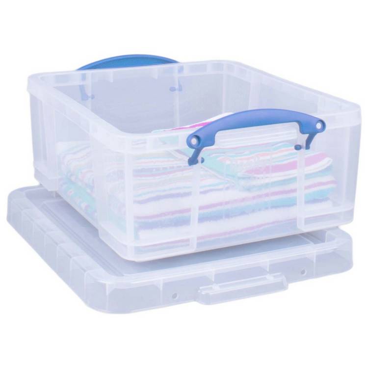 Really Useful clear storage box 18L - British product