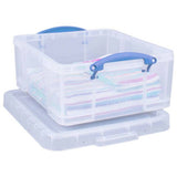 Really Useful clear storage box 18L - British product