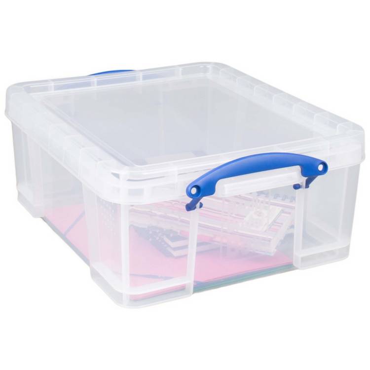Really Useful clear storage box 18L - British product