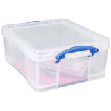 Really Useful clear storage box 18L - British product
