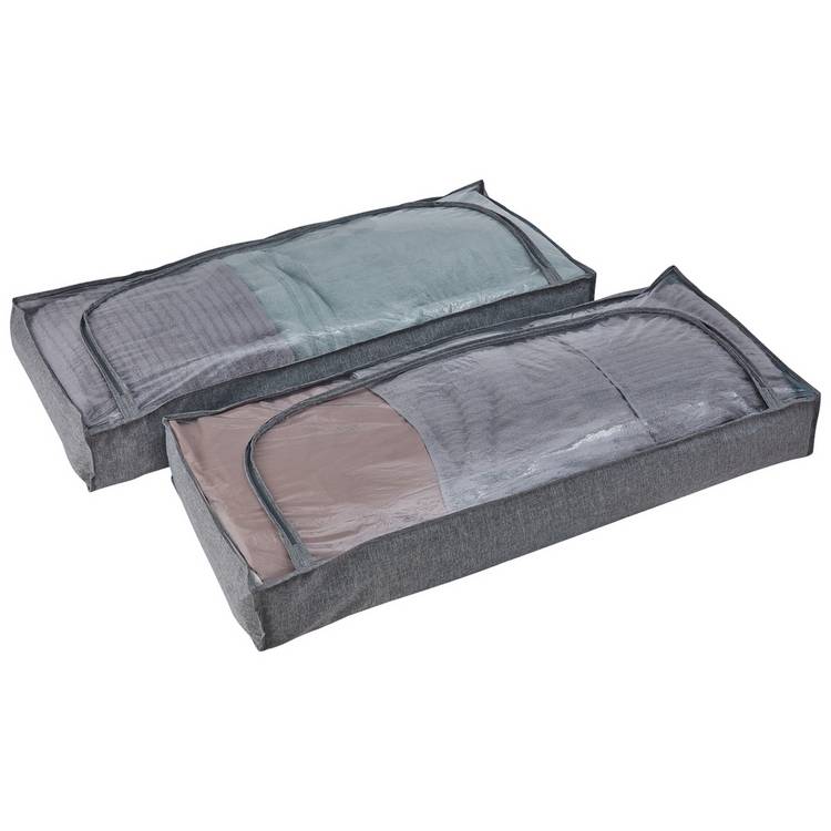 Argos Home underbed storage bags pack of 2 grey, UK version