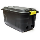 Strata 110L heavy duty wheeled storage trunk black (British brand)