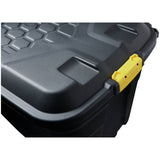 Strata 110L heavy duty wheeled storage trunk black (British brand)