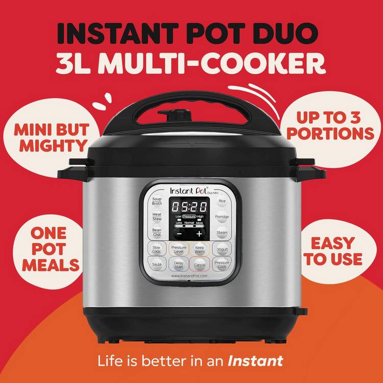 Instant Pot Multi Cooker Duo 3 Mini 3L, imported from the UK