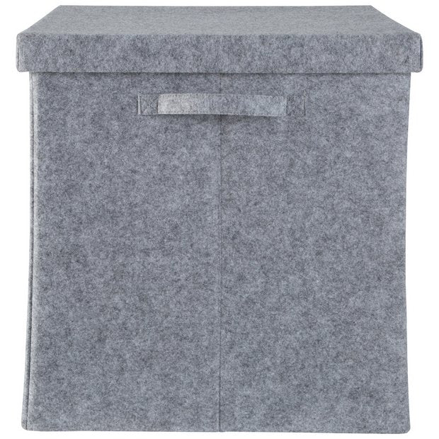 Habitat felt storage box 40cm with lid, imported from the UK