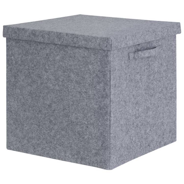 Habitat felt storage box 40cm with lid, imported from the UK