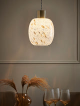 Next Ceiling Light Shade Brass Confetti Glass Easy Fit 27cm x 20cm- Buy online at McGrocer