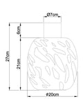 Brass confetti glass ceiling light shade, UK version