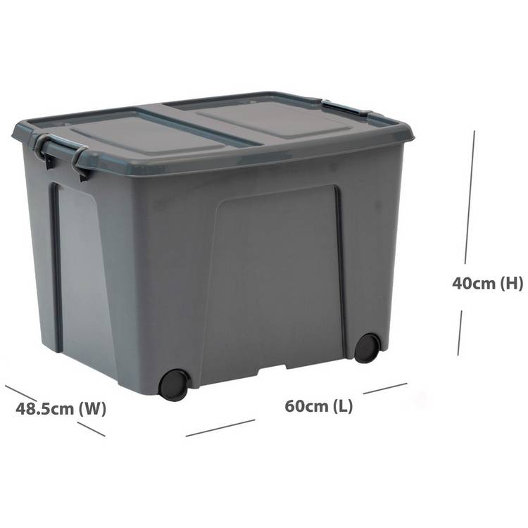 Strata wheeled recycled storage trunk 75L - British product