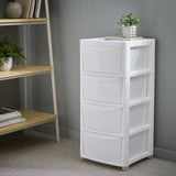 Argos Home 4 drawer plastic storage tower white (British brand)