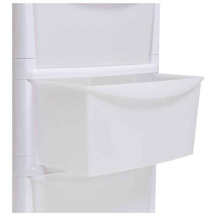 Argos Home 4 drawer plastic storage tower white (British brand)