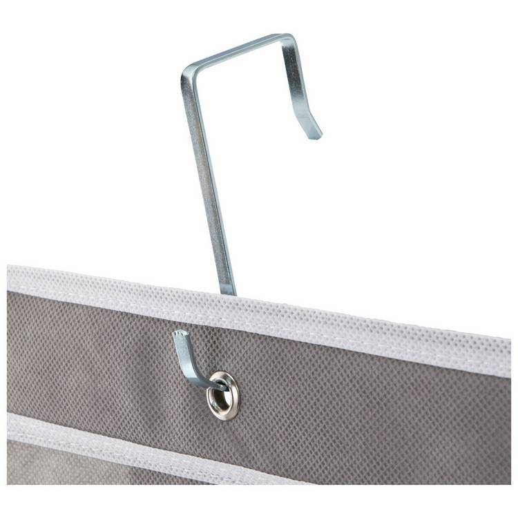 Argos Home overdoor shoe storage grey white 20 pockets, imported from the UK