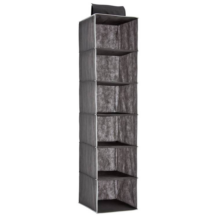 Argos Home hanging storage 6 shelf grey and white - British product