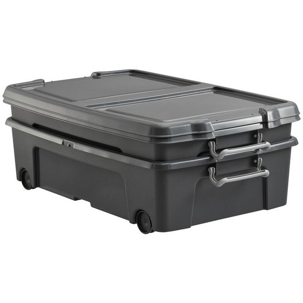 Strata wheeled underbed storage box 35L recycled plastic, UK version