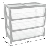 Argos Home 3 drawer gloss plastic storage unit - British product