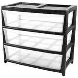 Argos Argos Home 3 Drawer Extra Wide Gloss Plastic Drawers - Black- Buy online at McGrocer