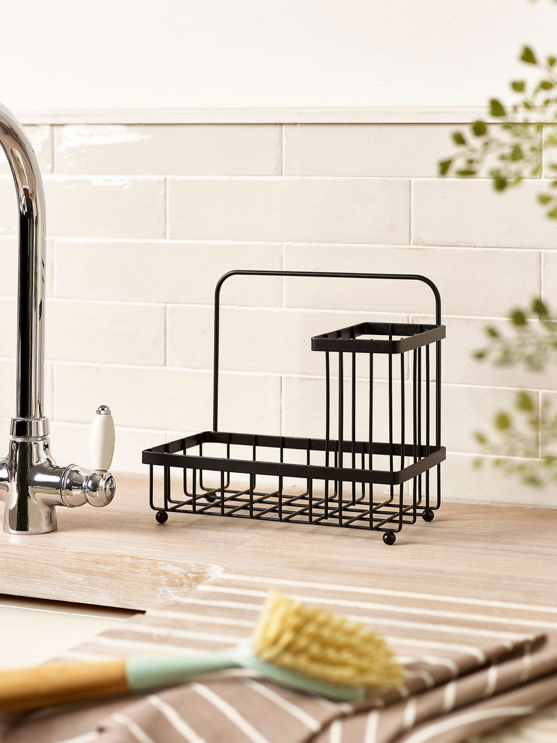 Black sinktop organiser caddy 20x22x12.5cm - British product