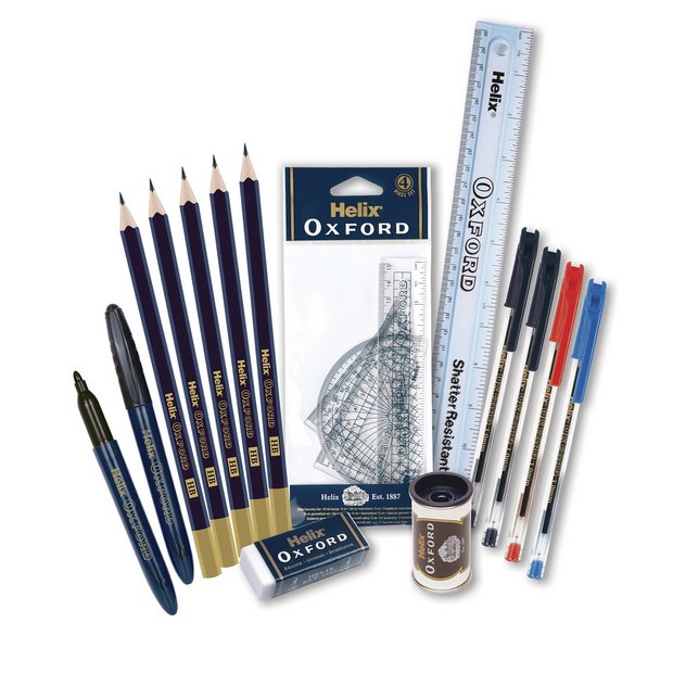 Oxford filled 18 piece pencil case, imported from the UK