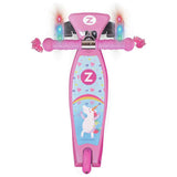 Zinc Safari Unicorn Light Up 3 Wheel Scooter - British product