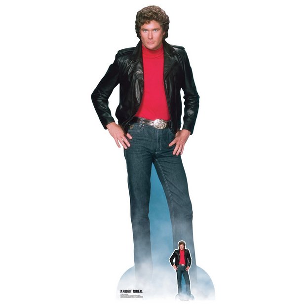 Knight Rider David Hasselhoff cardboard cutout life-size 190cm, UK version