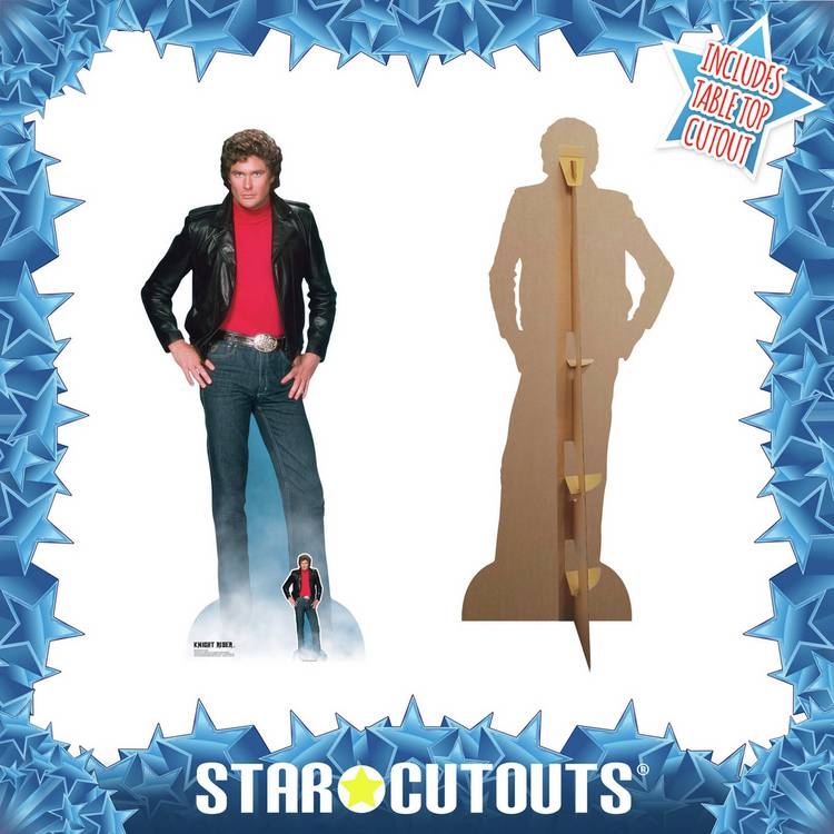 Knight Rider David Hasselhoff cardboard cutout life-size 190cm, UK version