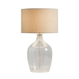Argos Home glass table lamp clear cream, imported from the UK