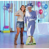 Star Cutouts life-size Queen Elizabeth 2 lilac cardboard cutout (British brand)