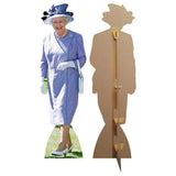 Star Cutouts life-size Queen Elizabeth 2 lilac cardboard cutout (British brand)