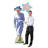 Star Cutouts life-size Queen Elizabeth 2 lilac cardboard cutout (British brand)