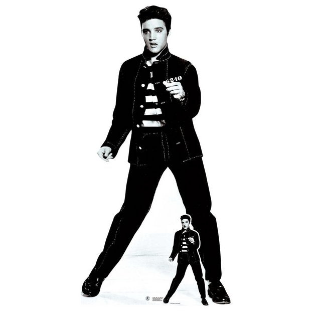 Elvis Presley cardboard cutout Jailhouse Rocks life-size (British brand)