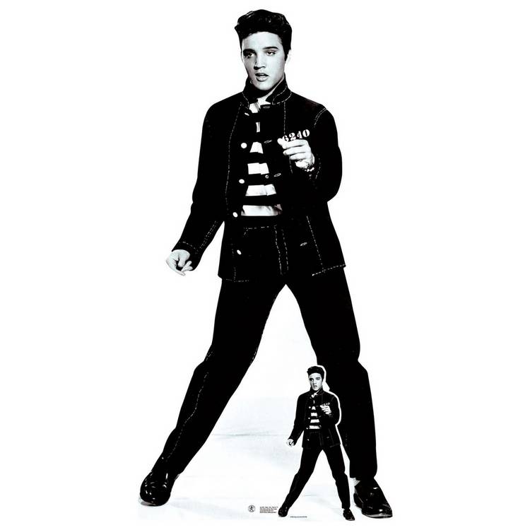 Elvis Presley cardboard cutout Jailhouse Rocks life-size (British brand)