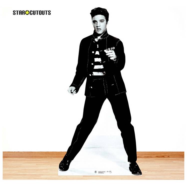 Elvis Presley cardboard cutout Jailhouse Rocks life-size (British brand)