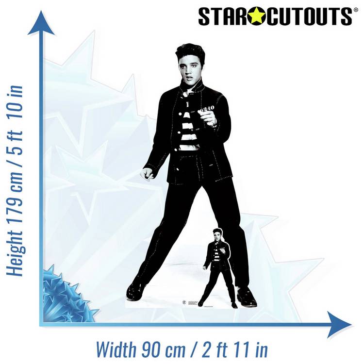 Elvis Presley cardboard cutout Jailhouse Rocks life-size (British brand)