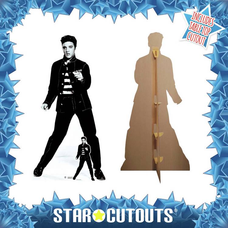 Elvis Presley cardboard cutout Jailhouse Rocks life-size (British brand)