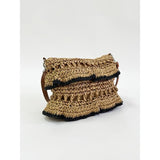 Superdrug SVNX Straw Shoulder Bag With Frill Detail 27cm x 23cm x 7cm- Buy online at McGrocer