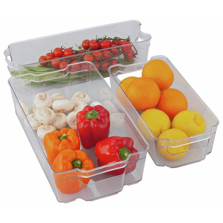 Argos Home Storage Set three plastic containers (British brand)