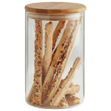 Argos Argos Home 1 Litre Round Glass Jar with Bamboo Lid Glass Storage Jar- Buy online at McGrocer