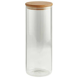 Habitat round glass storage jar with bamboo lid 1.8L, UK version